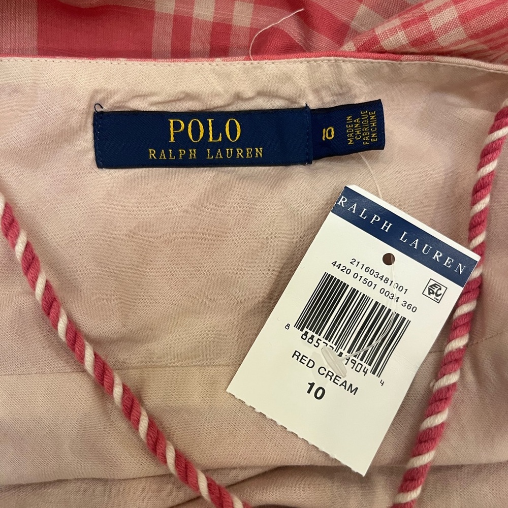 Ralph Lauren Pink Checkered Maxi Dress NWT - Picture 5 of 11